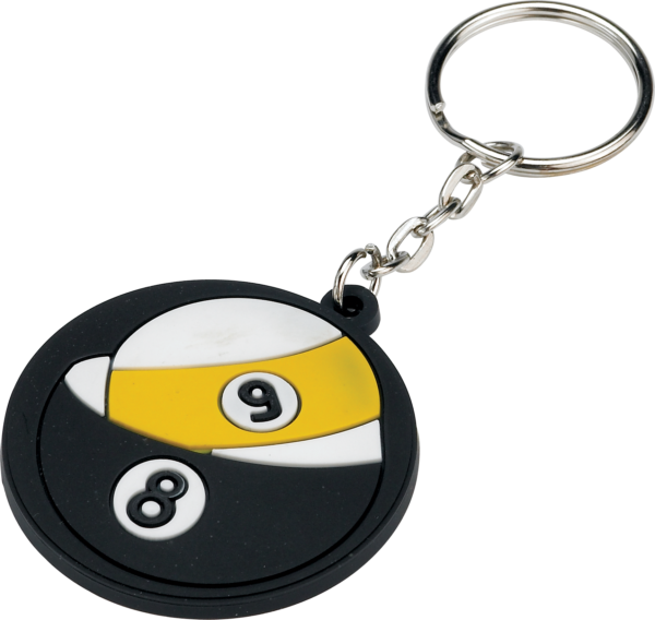 8/ 9 Ball Rubber Keychain 8/ 9 Ball Rubber Keychain